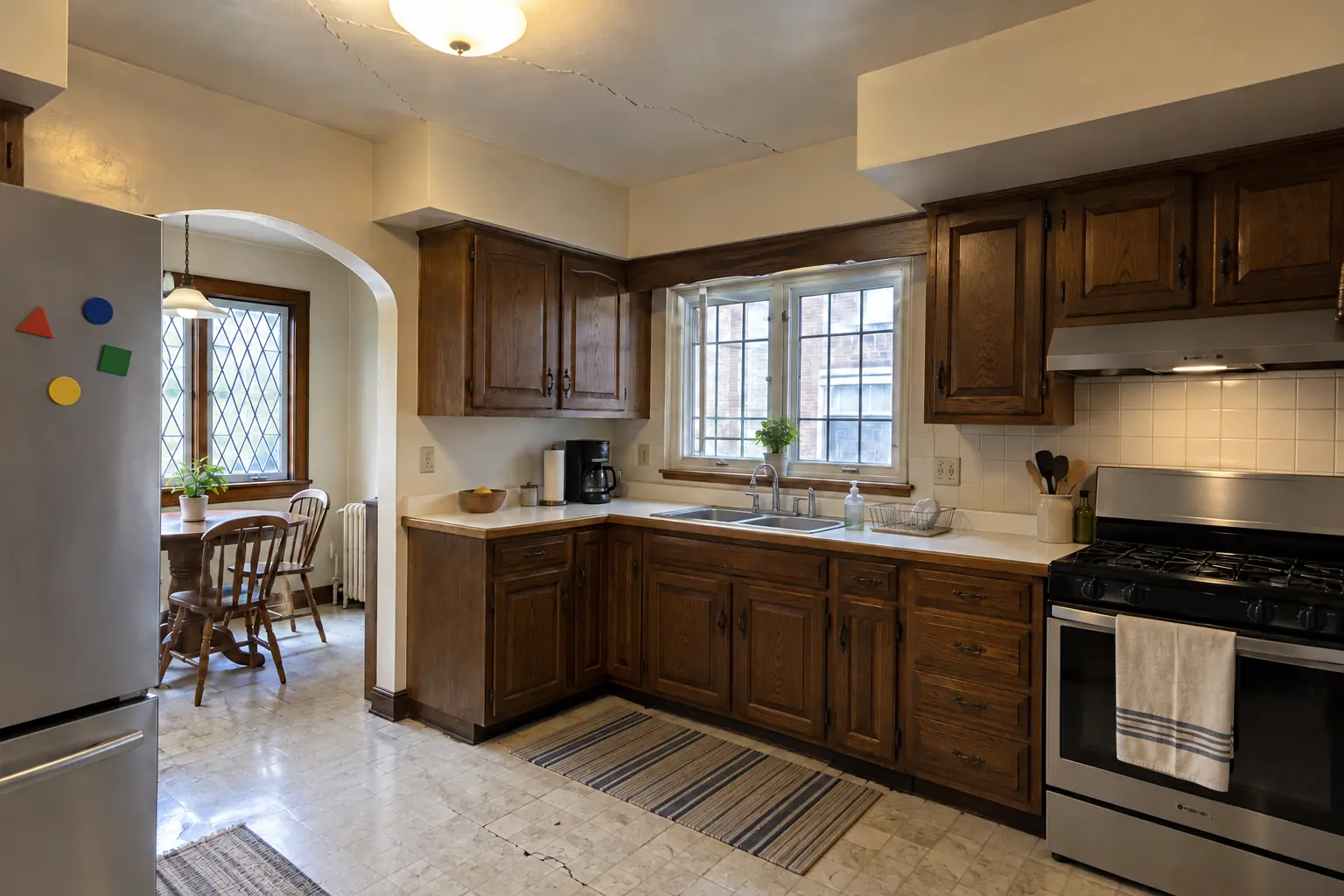 Kitchen Drywall & Finish Work in a prewar house — before