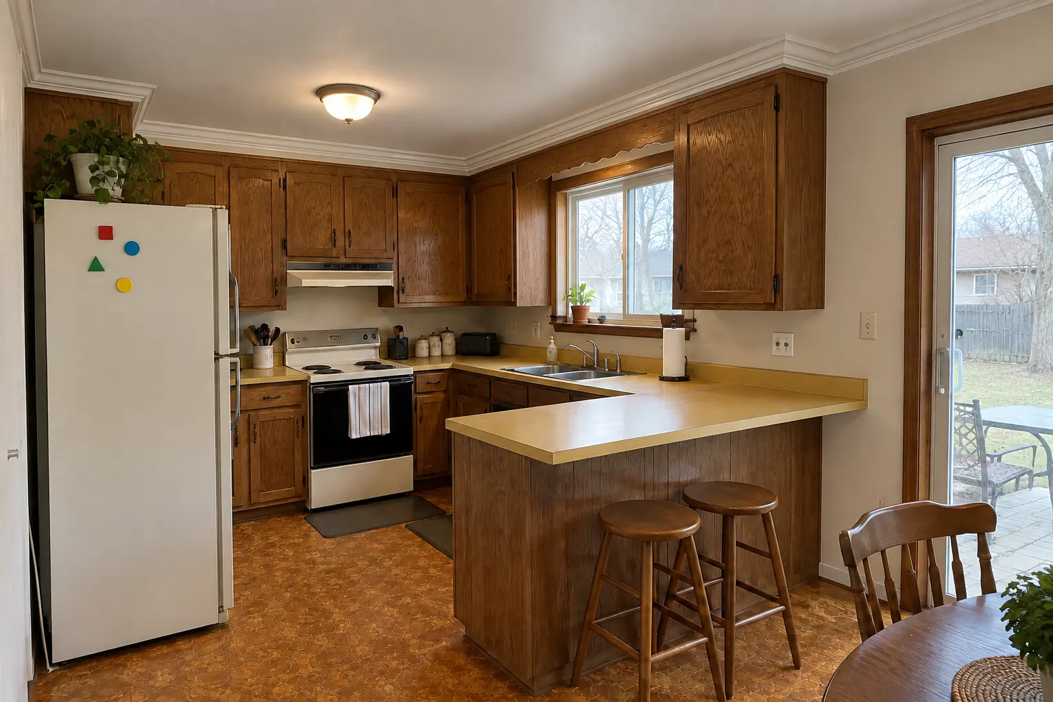 Kitchen Drywall & Finish Work in a 1970s split-level / raised ranch / tract — after