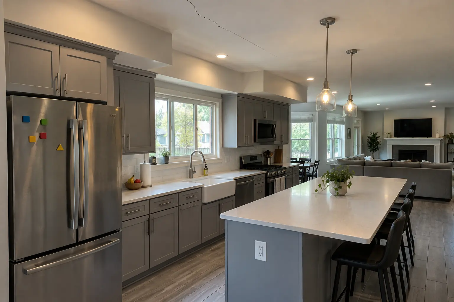 Kitchen Drywall & Finish Work — before