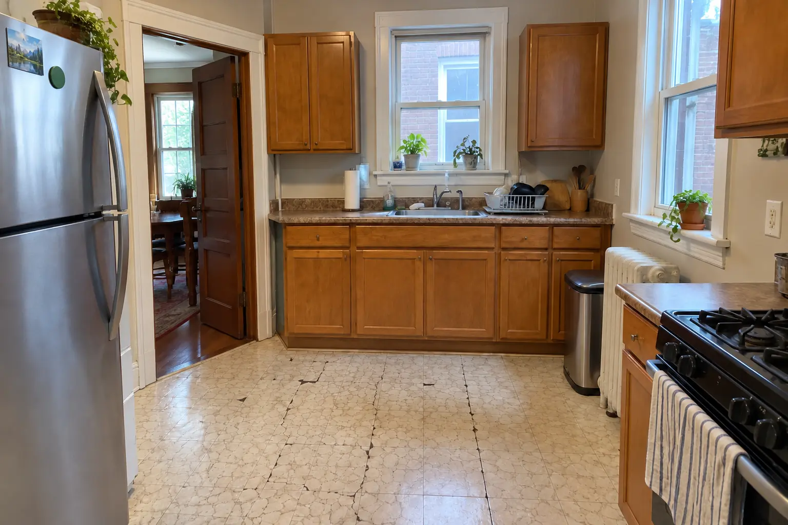 Kitchen Flooring Installation — before