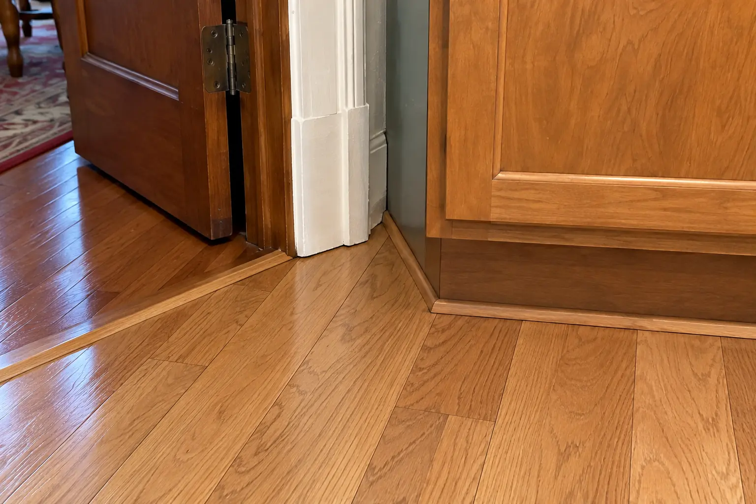 Kitchen Flooring Installation in a prewar house — detail