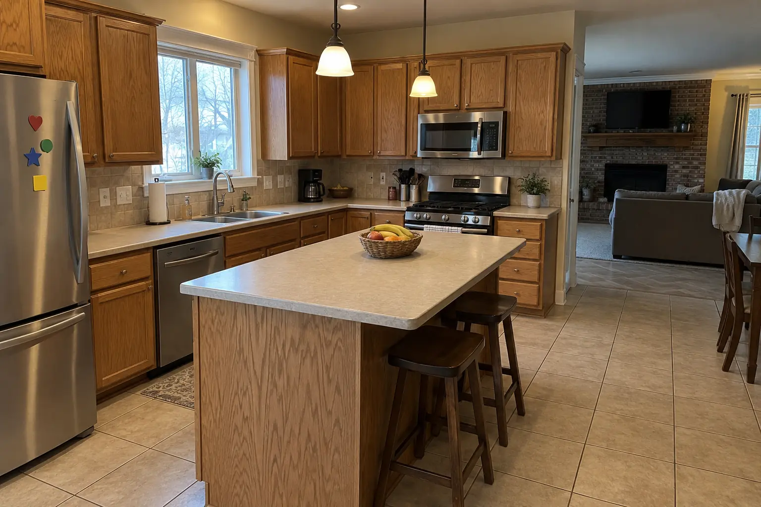 Kitchen Flooring Installation — before
