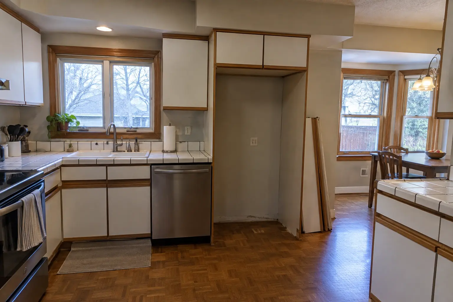 Built-In Refrigerator Installation — before