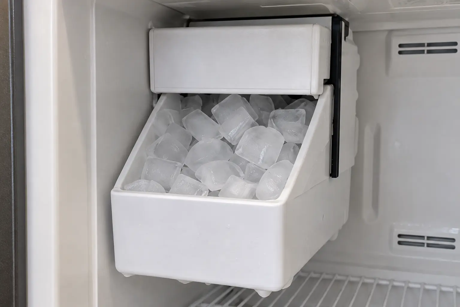 Refrigerator & Ice Maker Repair in a 1980s-1990s two-story colonial / tract house — detail