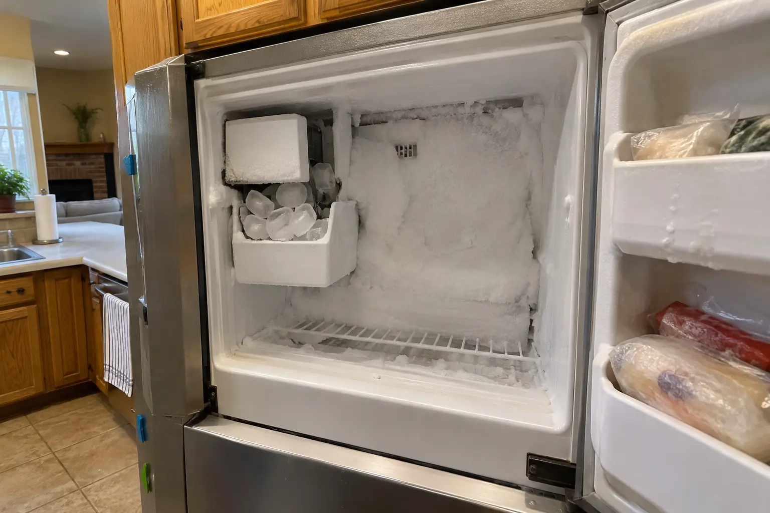 Refrigerator & Ice Maker Repair in a 1980s-1990s two-story colonial / tract house — problem