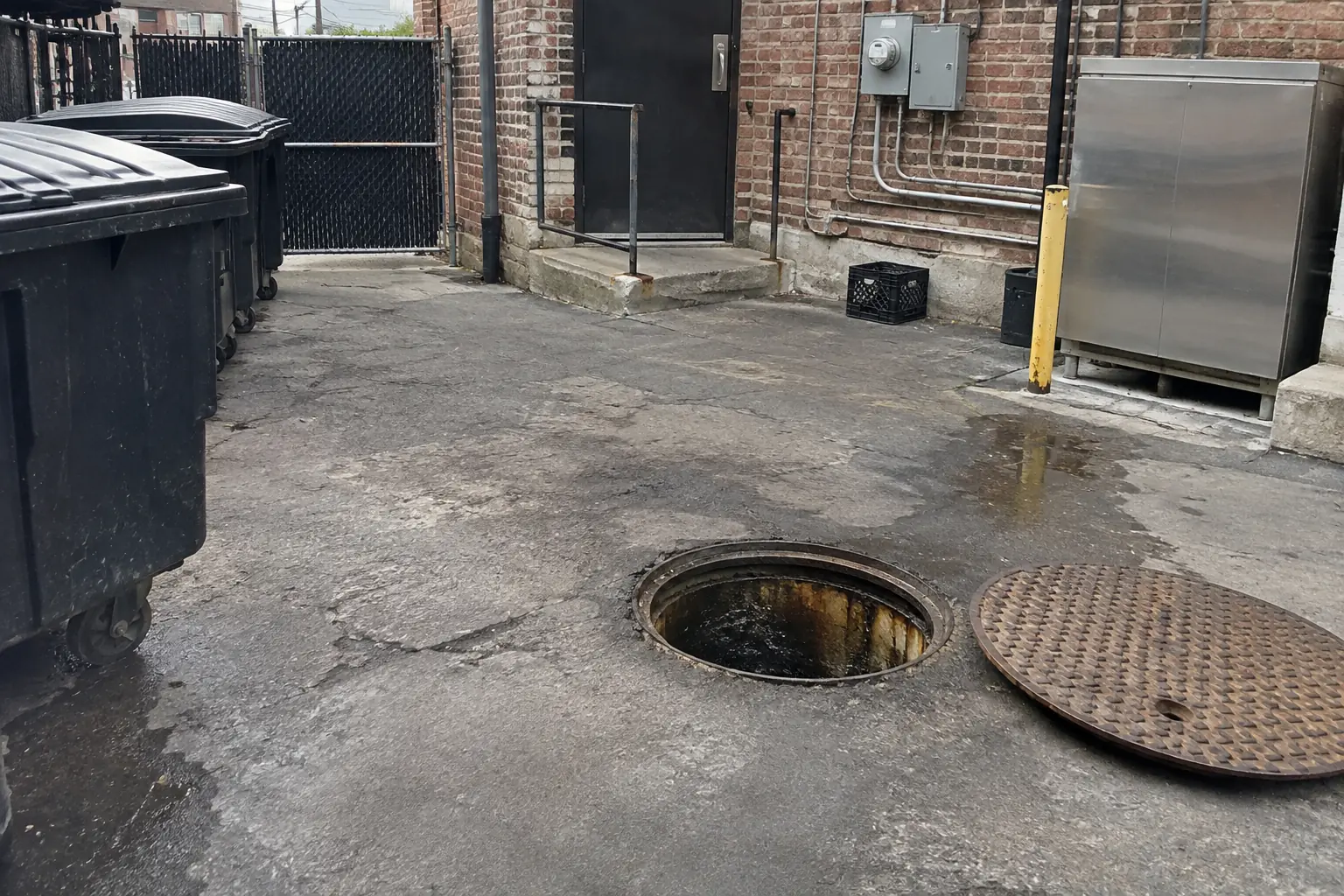 Grease Trap Installation & Cleaning — before