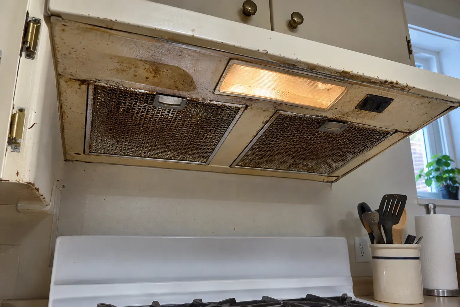 Residential Kitchen Hood Cleaning — before