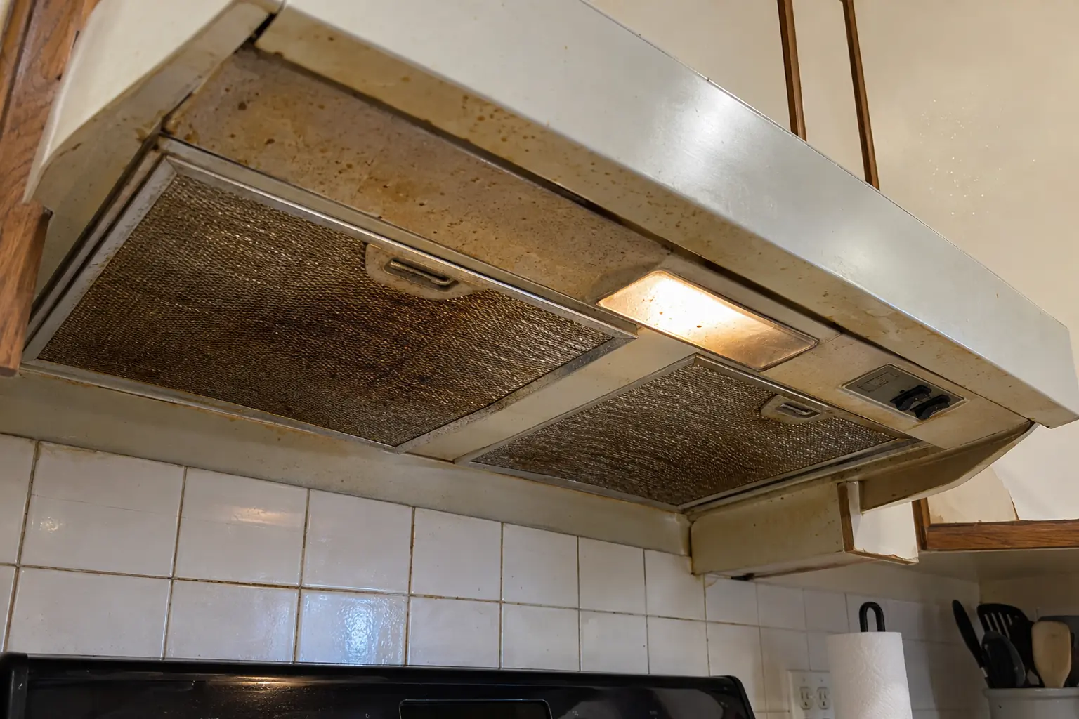 Residential Kitchen Hood Cleaning — before