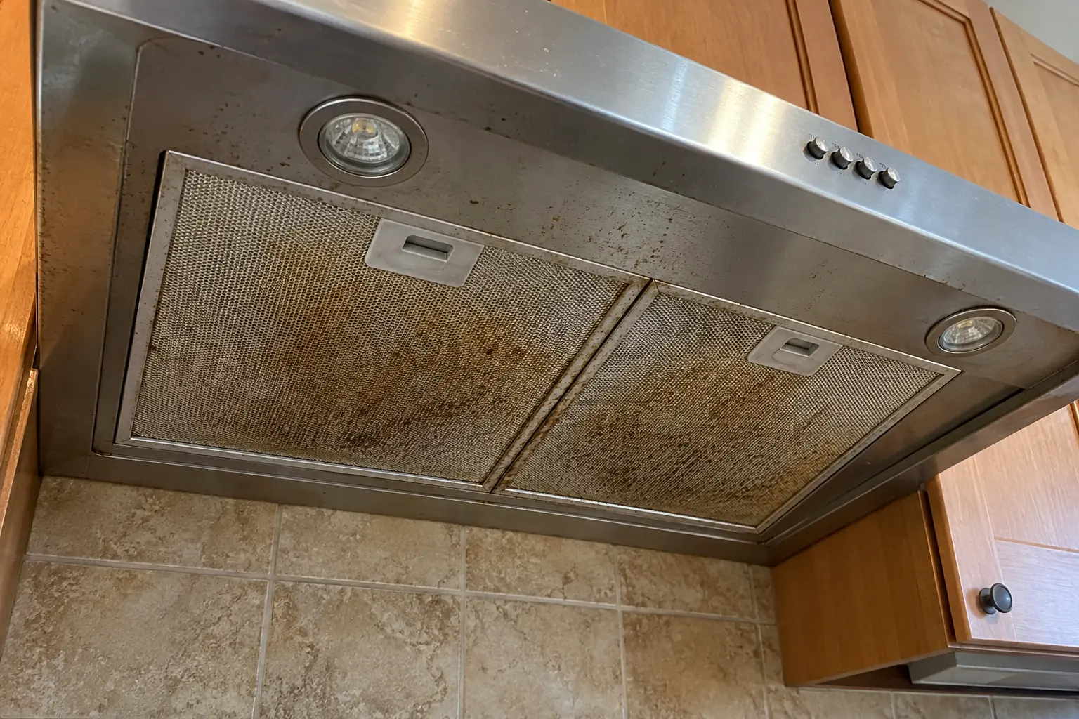 Residential Kitchen Hood Cleaning project near Plainfield, before