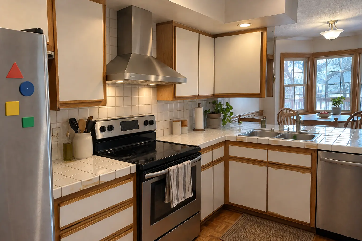 Kitchen Ventilation & Range Hoods in a 1980s-1990s two-story colonial / tract house — installed