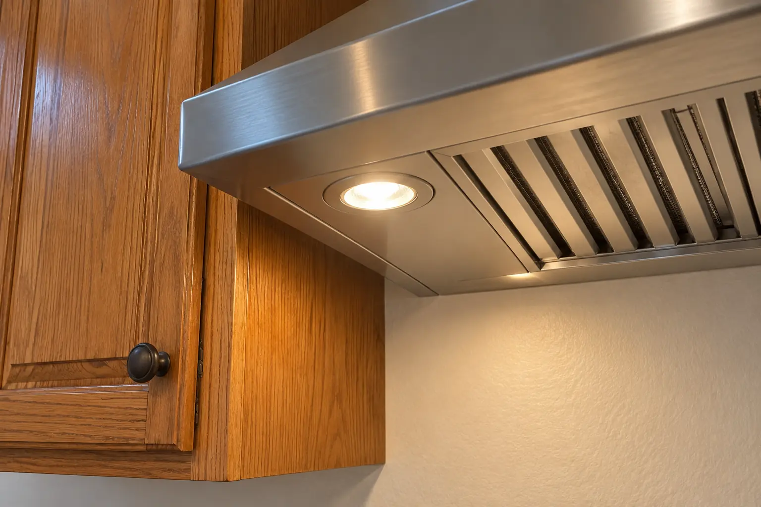 Range Hood Installation in a prewar house — detail