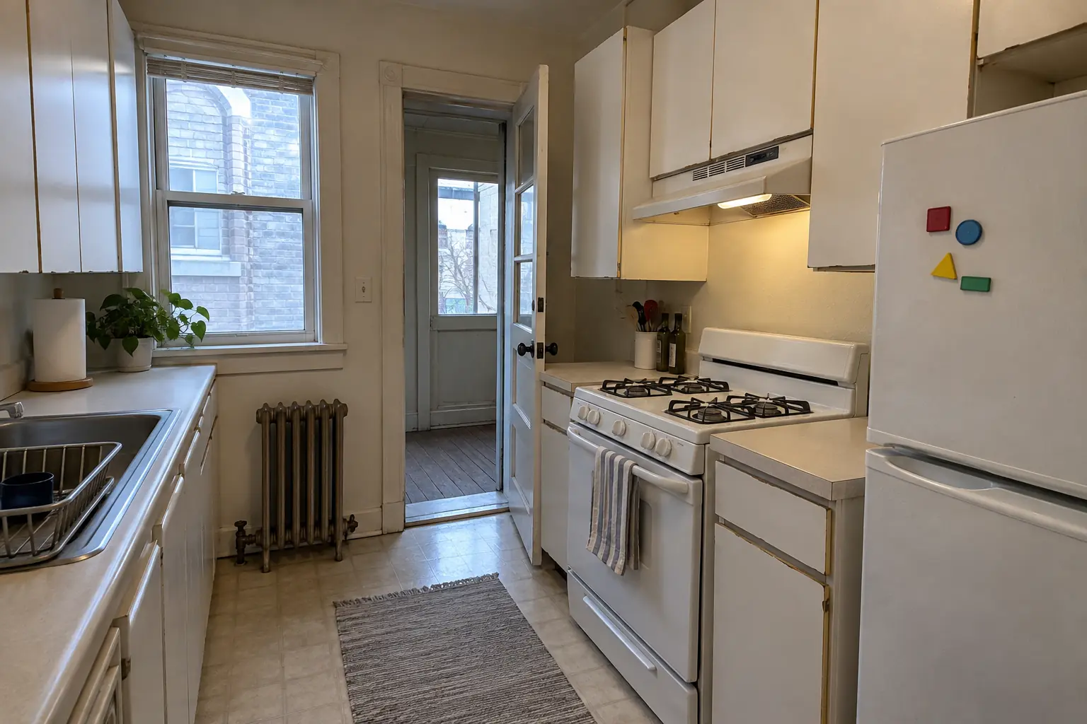 Range Hood Installation in a prewar vintage condo — before