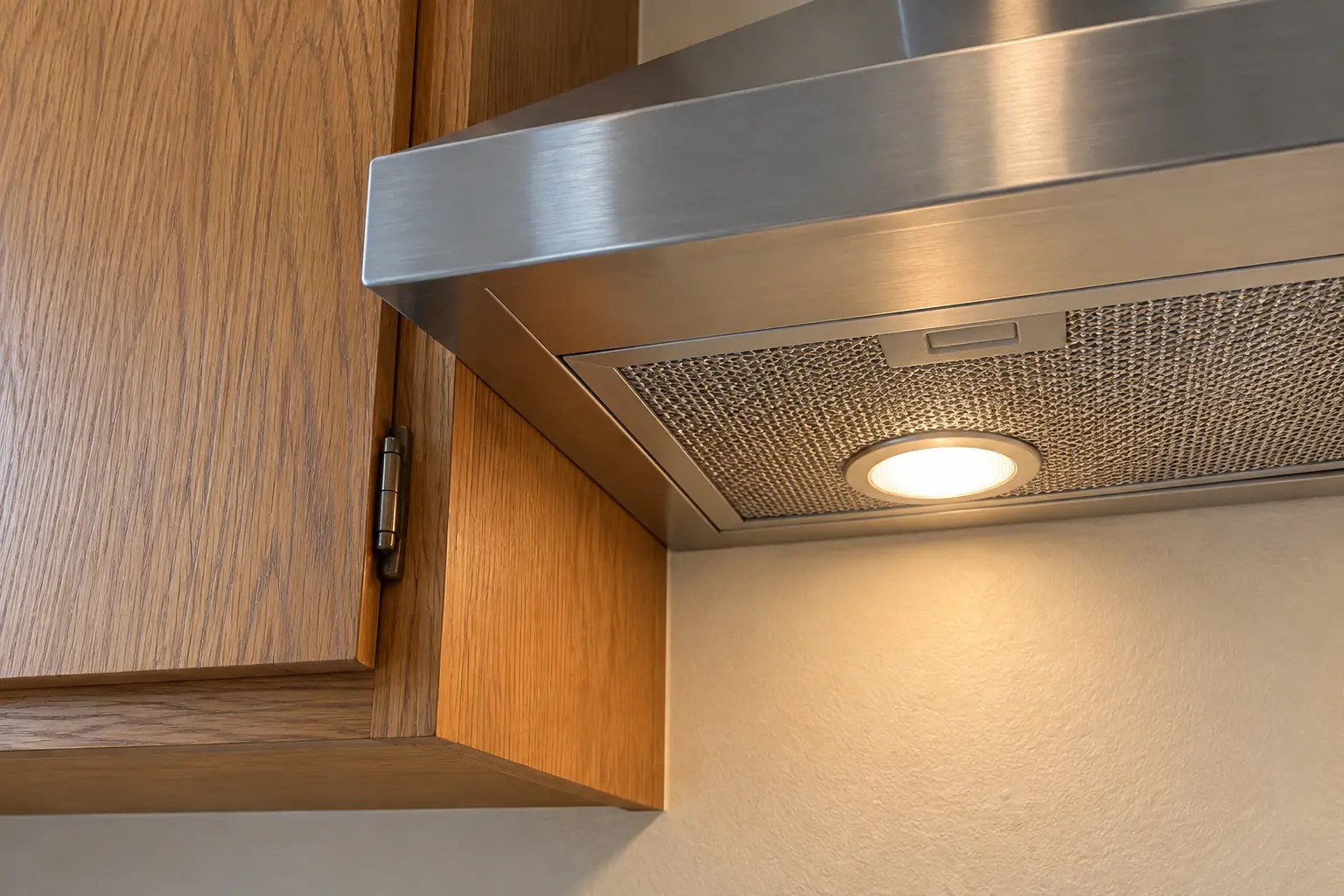 Range Hood Installation in a suburban condo / townhome — detail