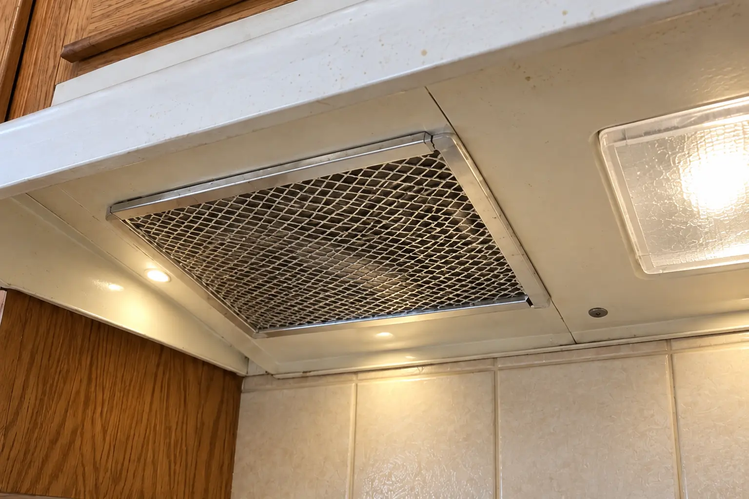 Range Hood Repair in a 1980s-1990s two-story colonial / tract house — detail