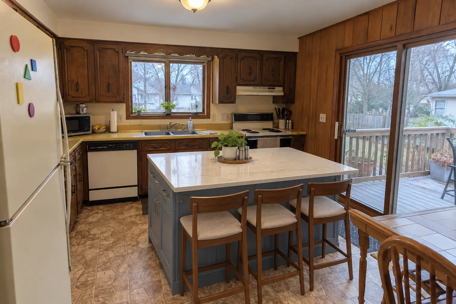 Kitchen Island & Peninsula Installation — after