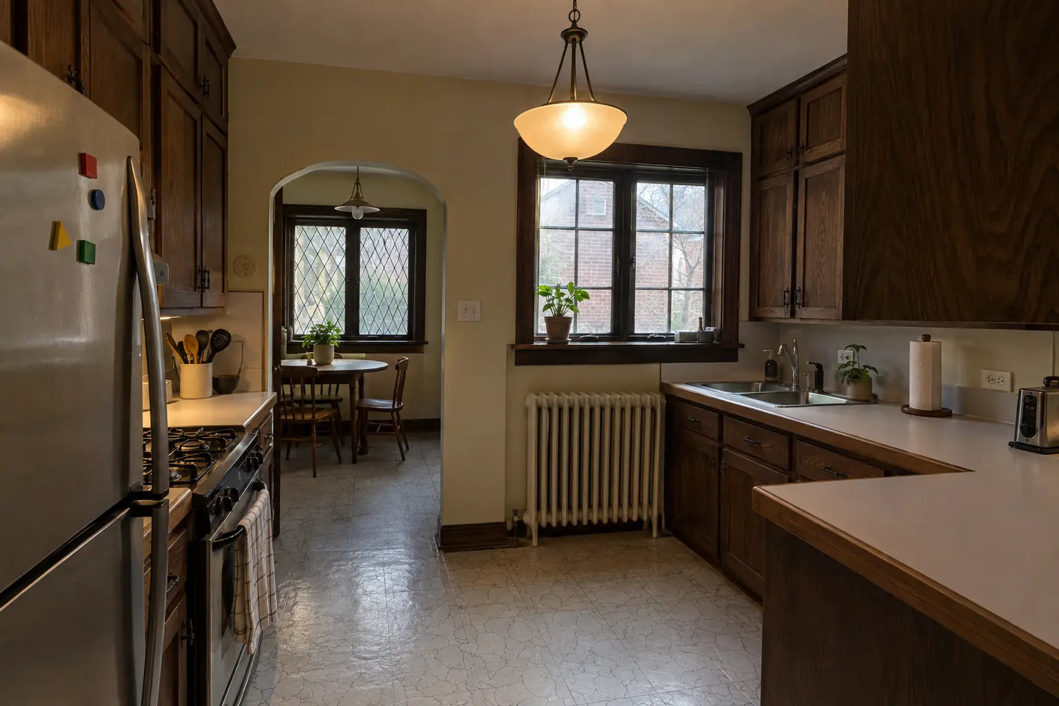 Kitchen Lighting Installation in a prewar house — before