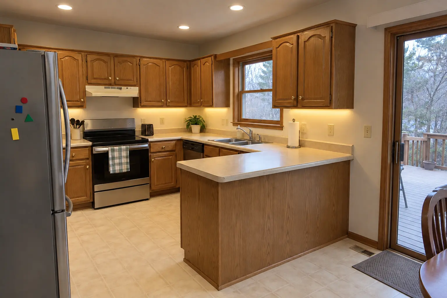 Kitchen Lighting Installation project in Glendale Heights, after