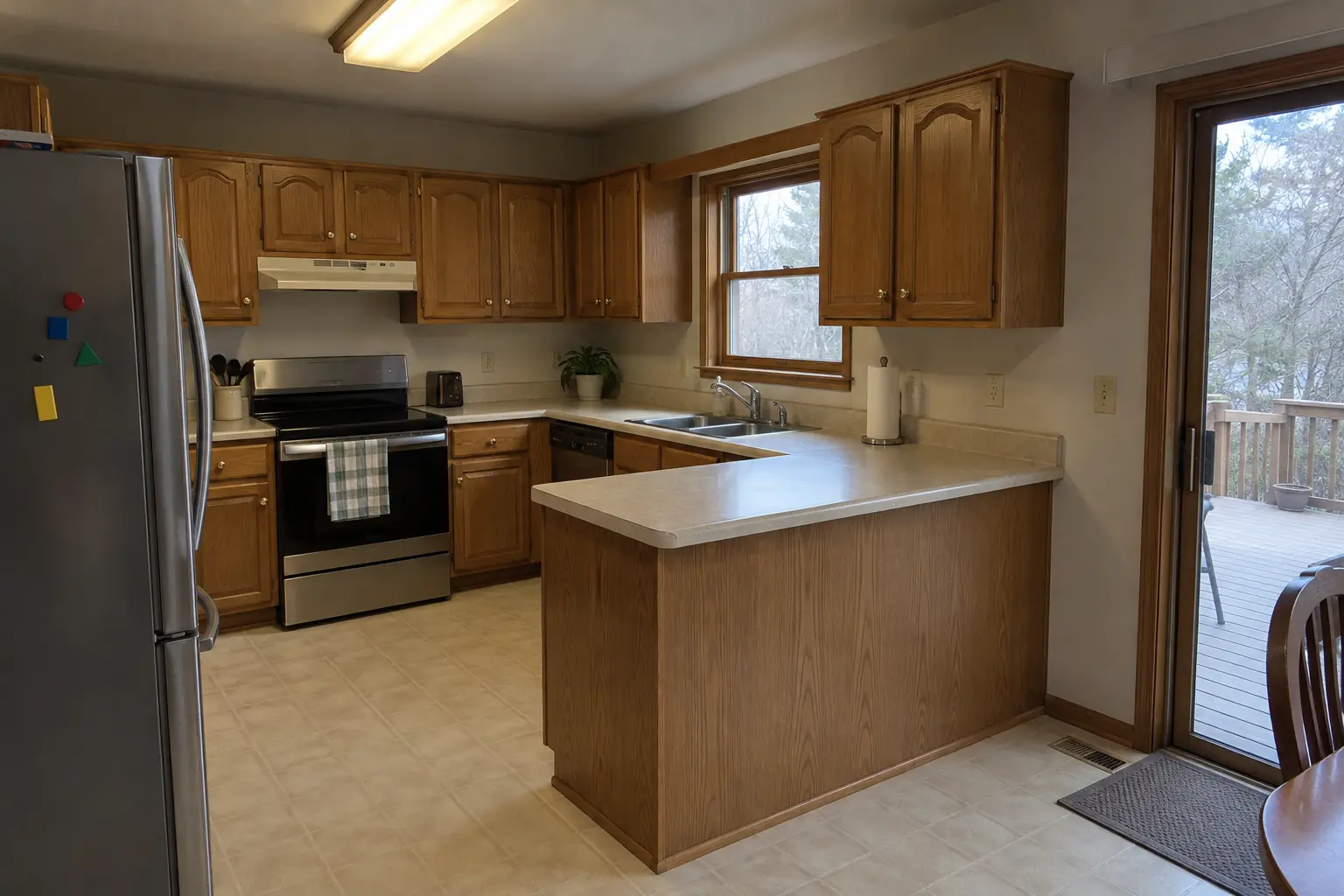 Kitchen Lighting Installation project in Glendale Heights, before