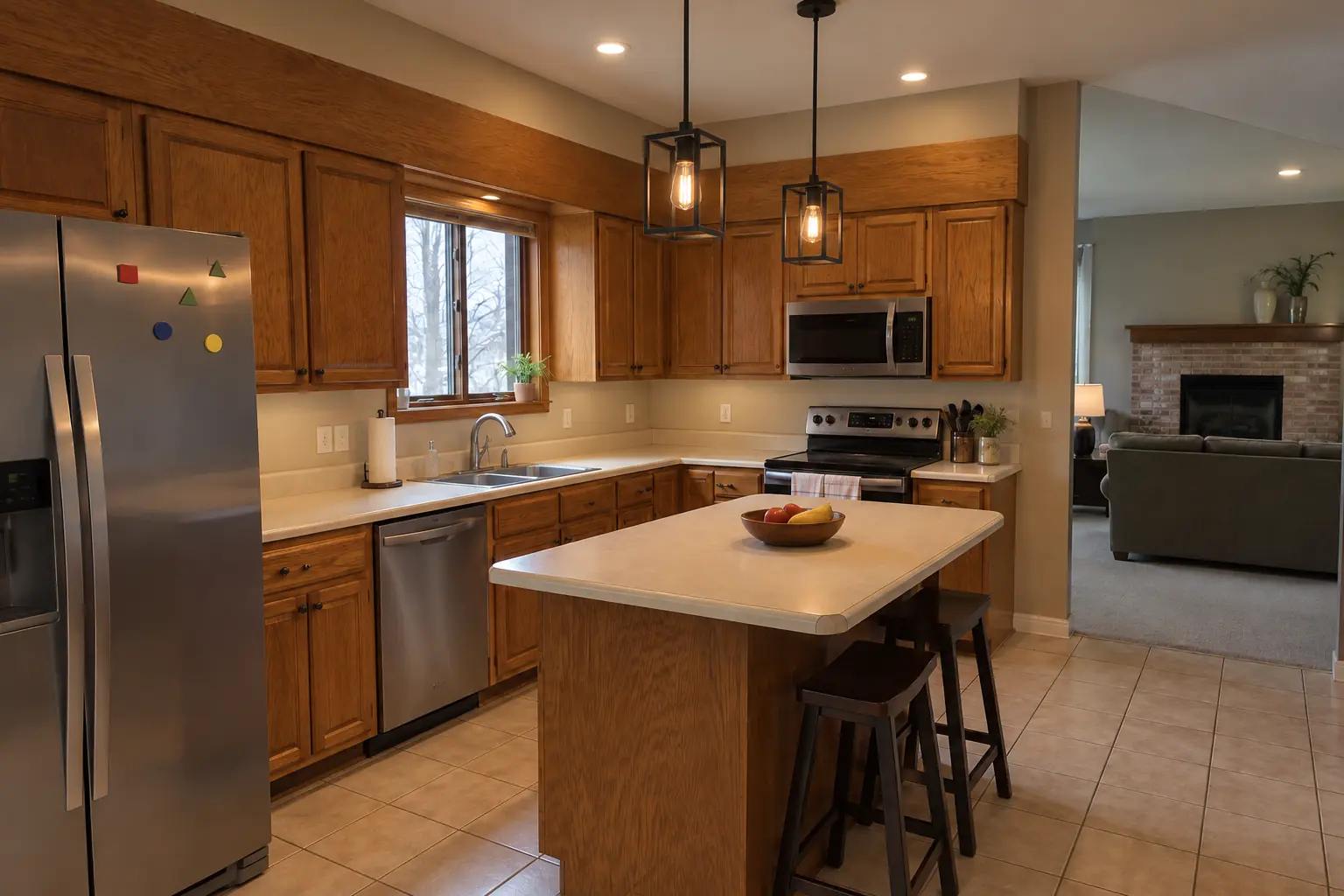 Kitchen Lighting Installation — after