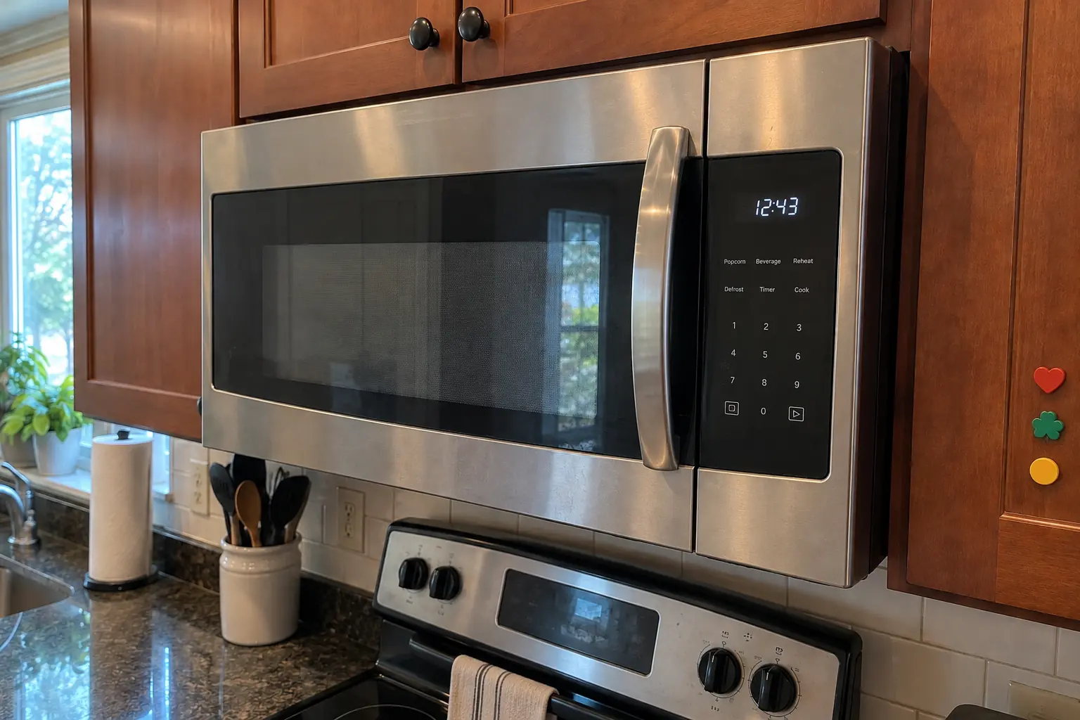 Microwave Repair in a 2000s new construction — fixed