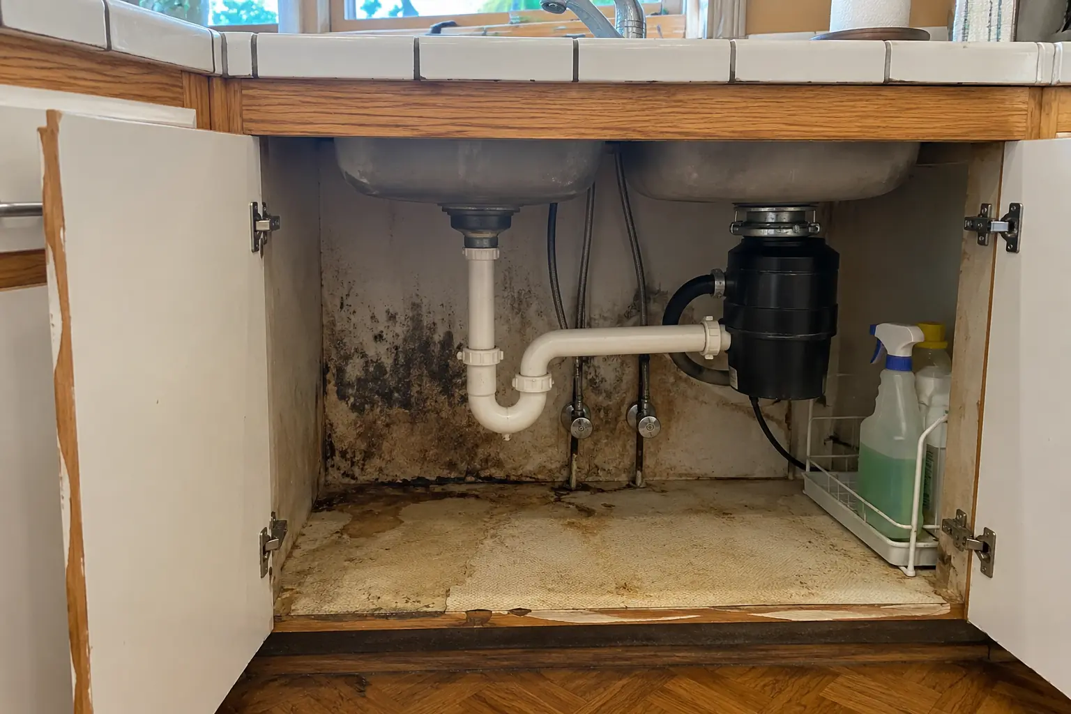 Kitchen Mold Remediation — before