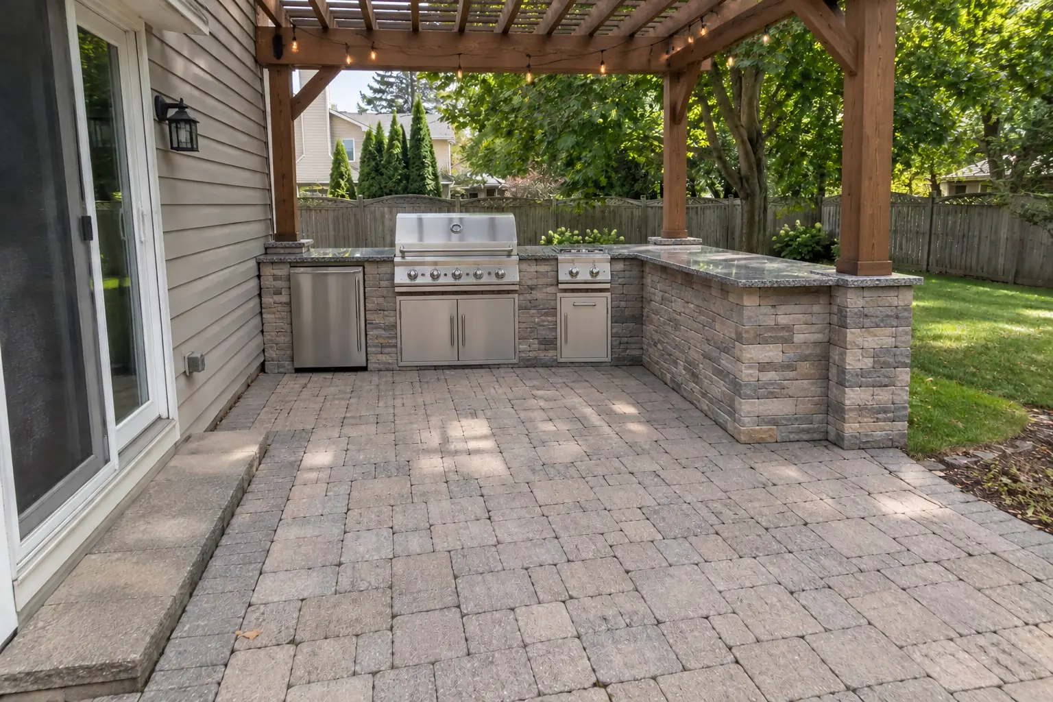 Outdoor Kitchen Installation — after