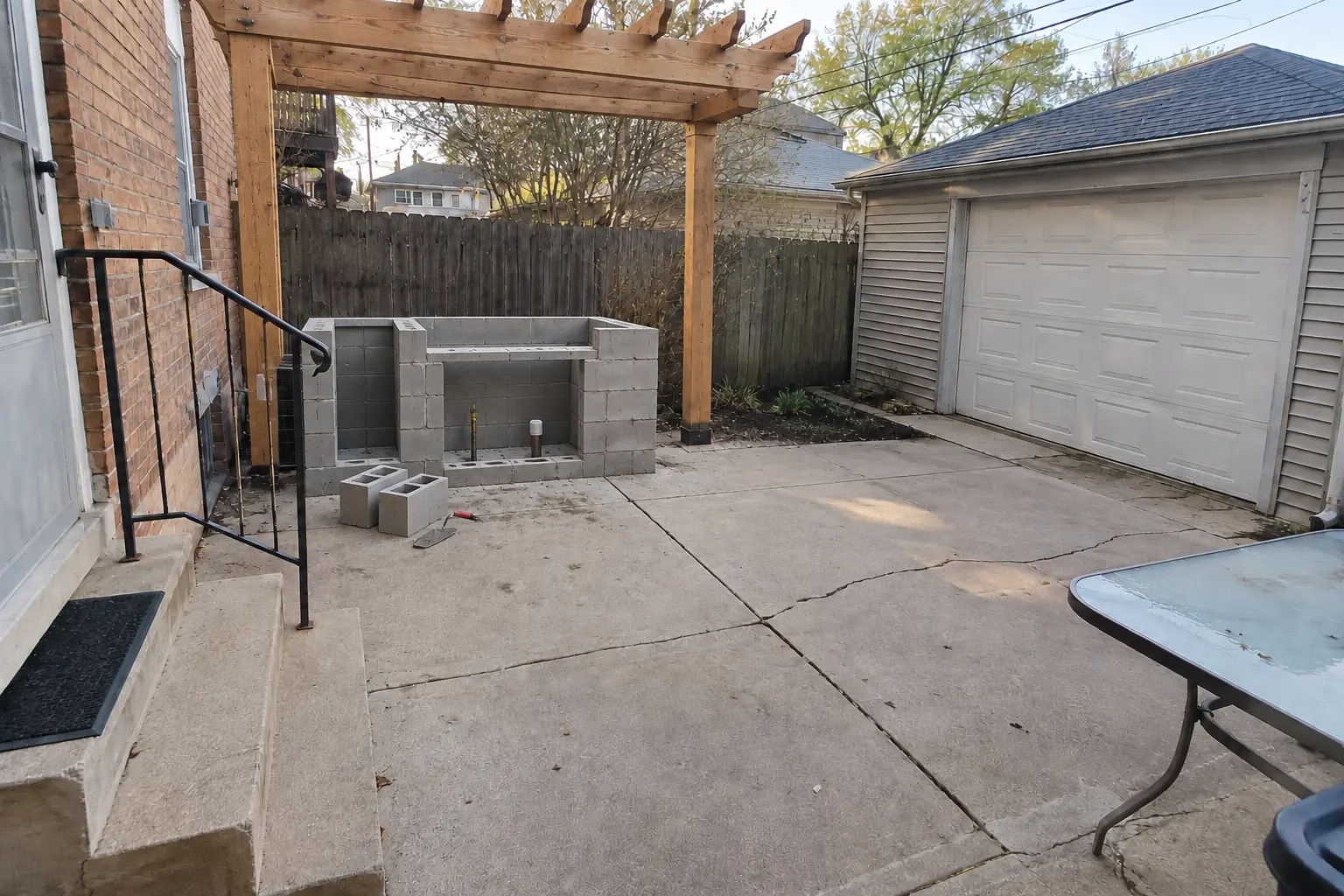 Outdoor Kitchen Installation in a outdoor — in progress