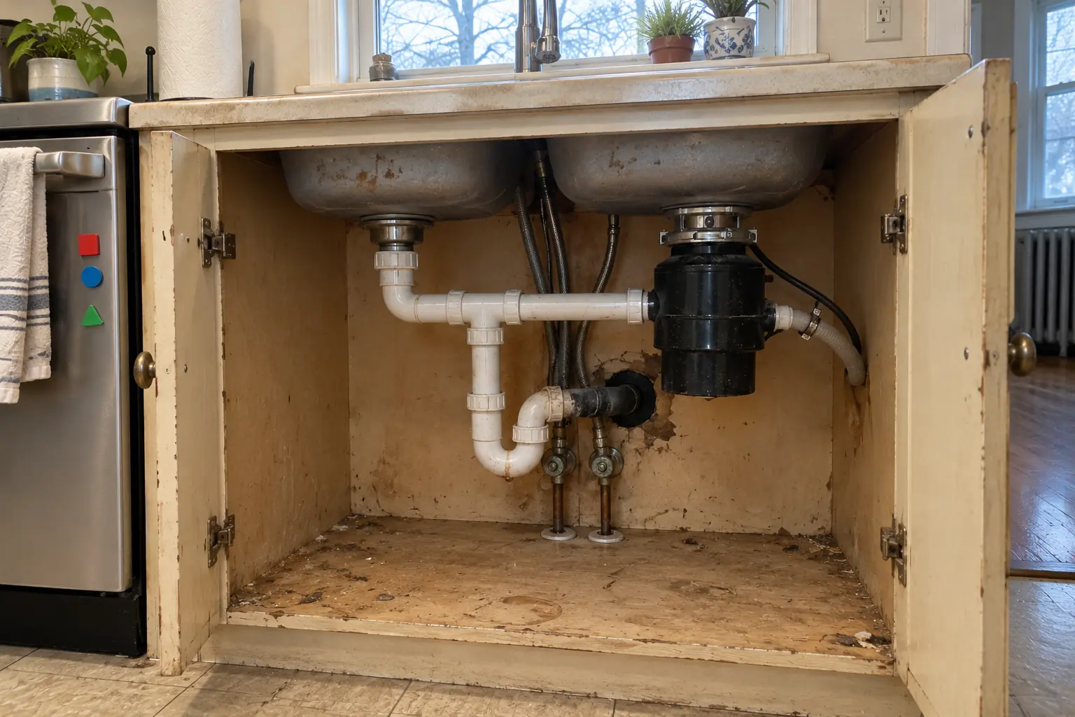 Kitchen Pest Control in a prewar house — before