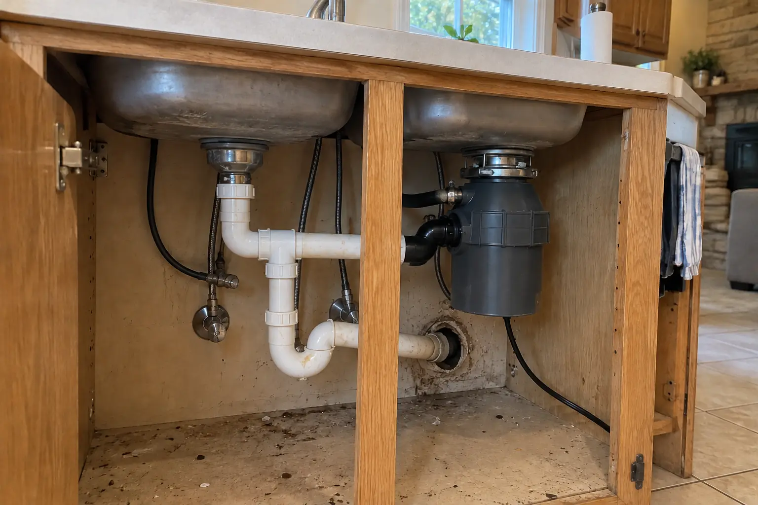 Kitchen Pest Control project in Northbrook, before