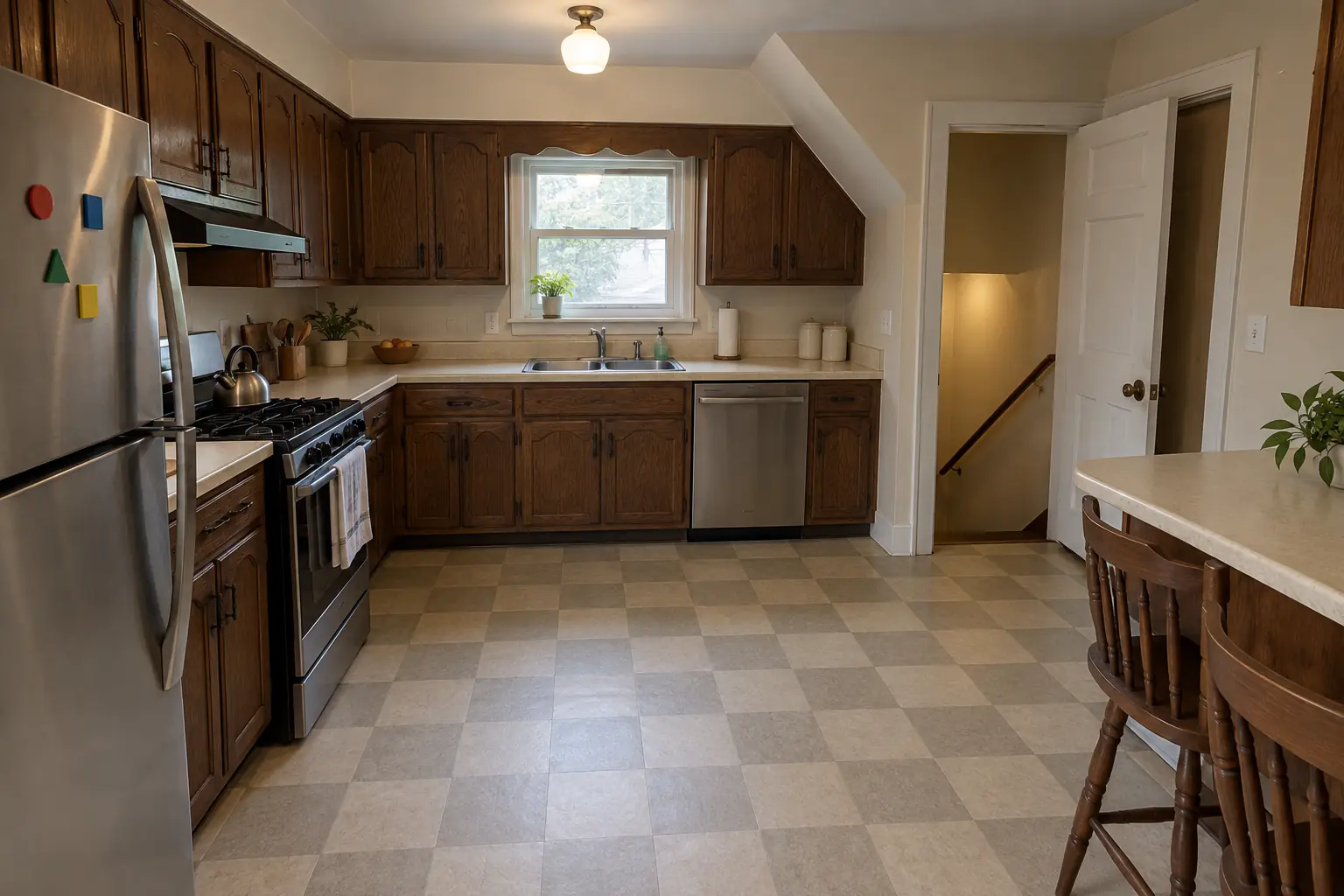 Kitchen Plumbing Relocation — before