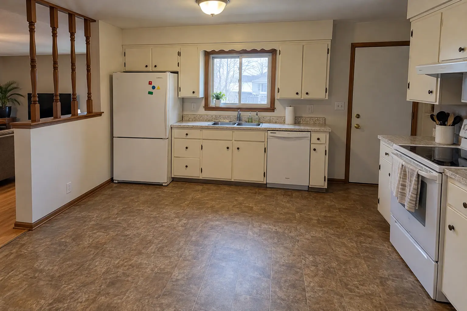 Kitchen Plumbing Relocation project in Hanover Park, before