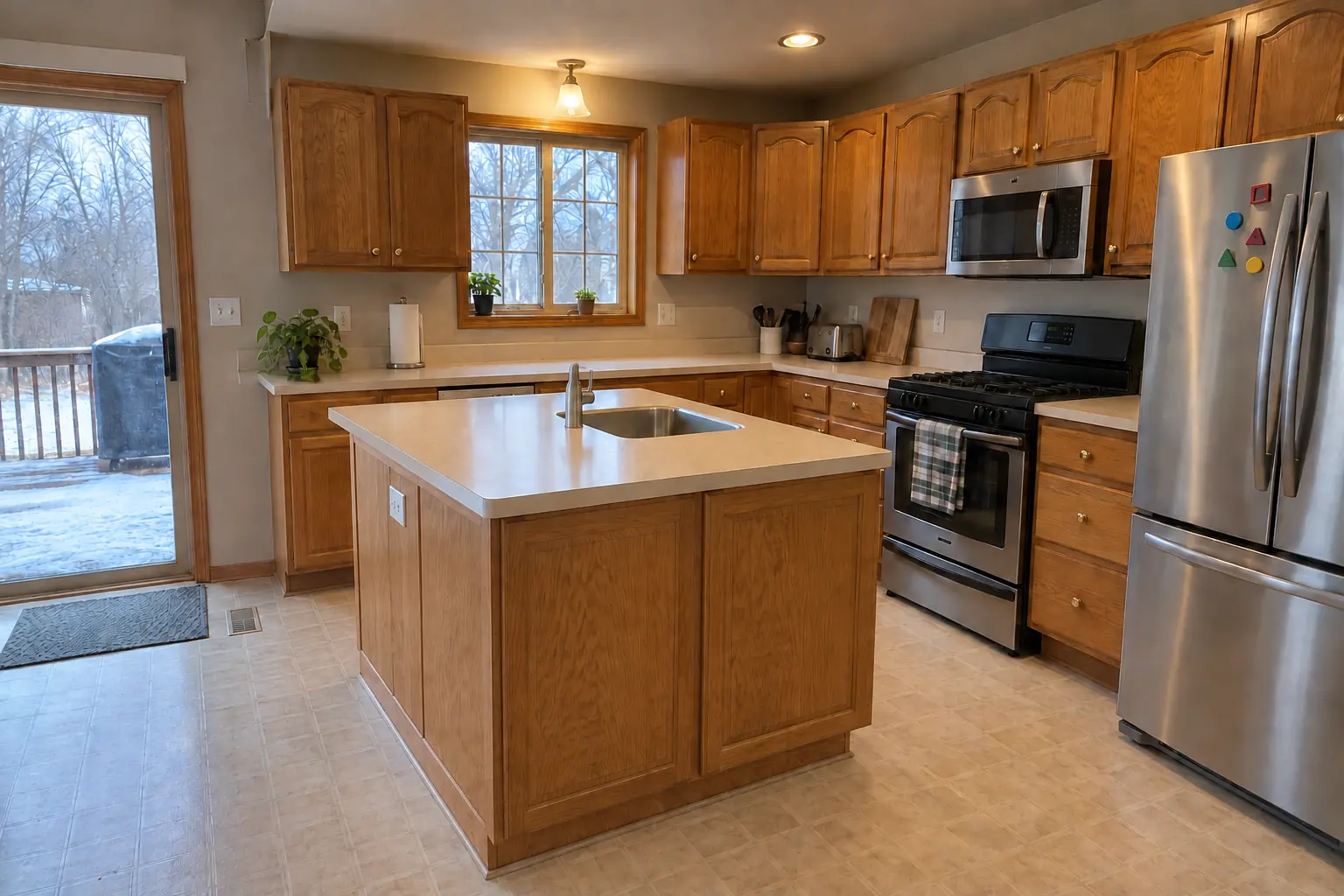 Kitchen Plumbing Relocation — after