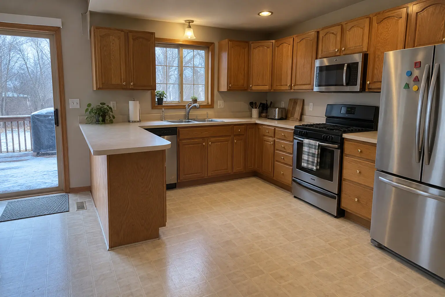 Kitchen Plumbing Relocation — before