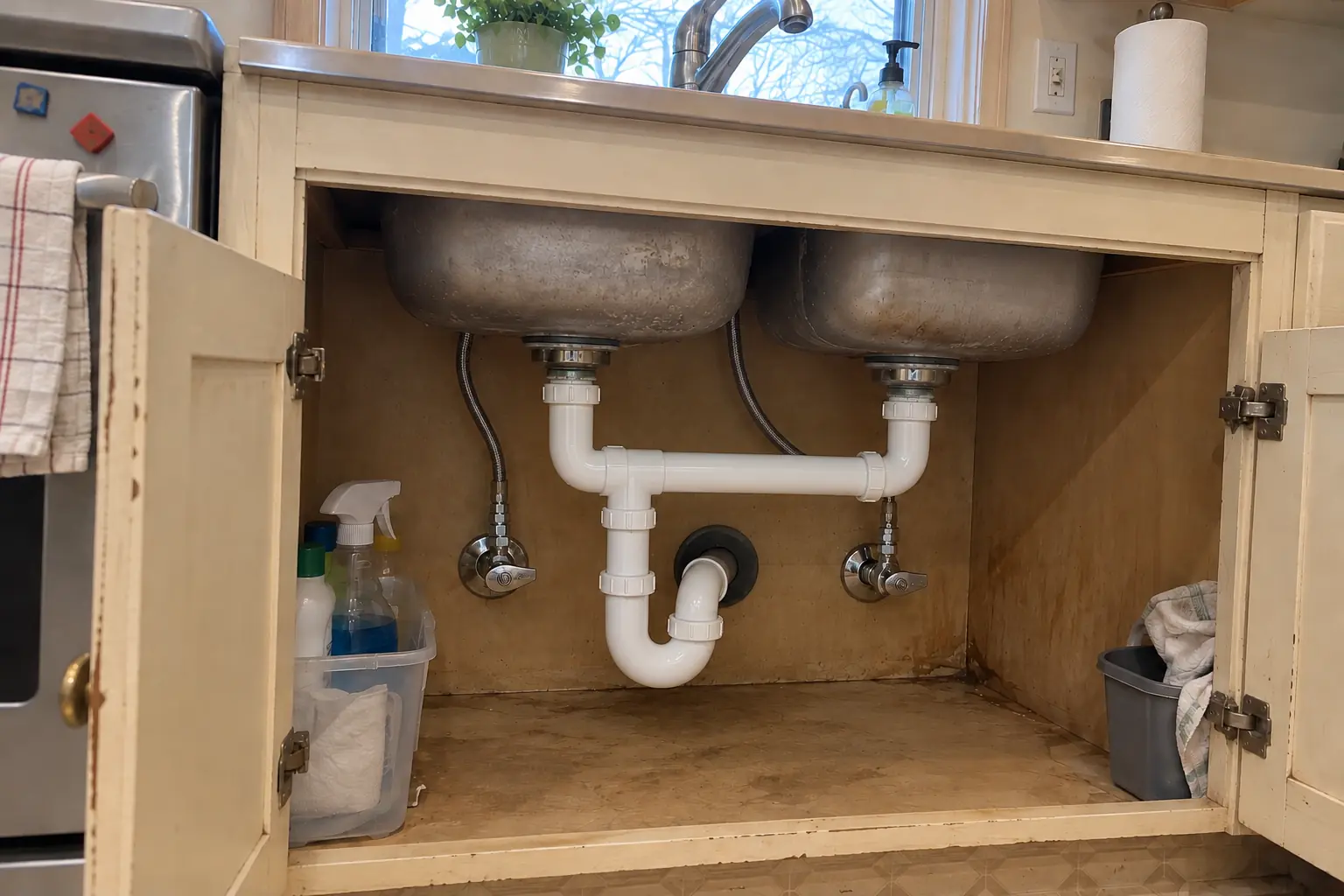 Kitchen Plumbing Services in a prewar house — installed