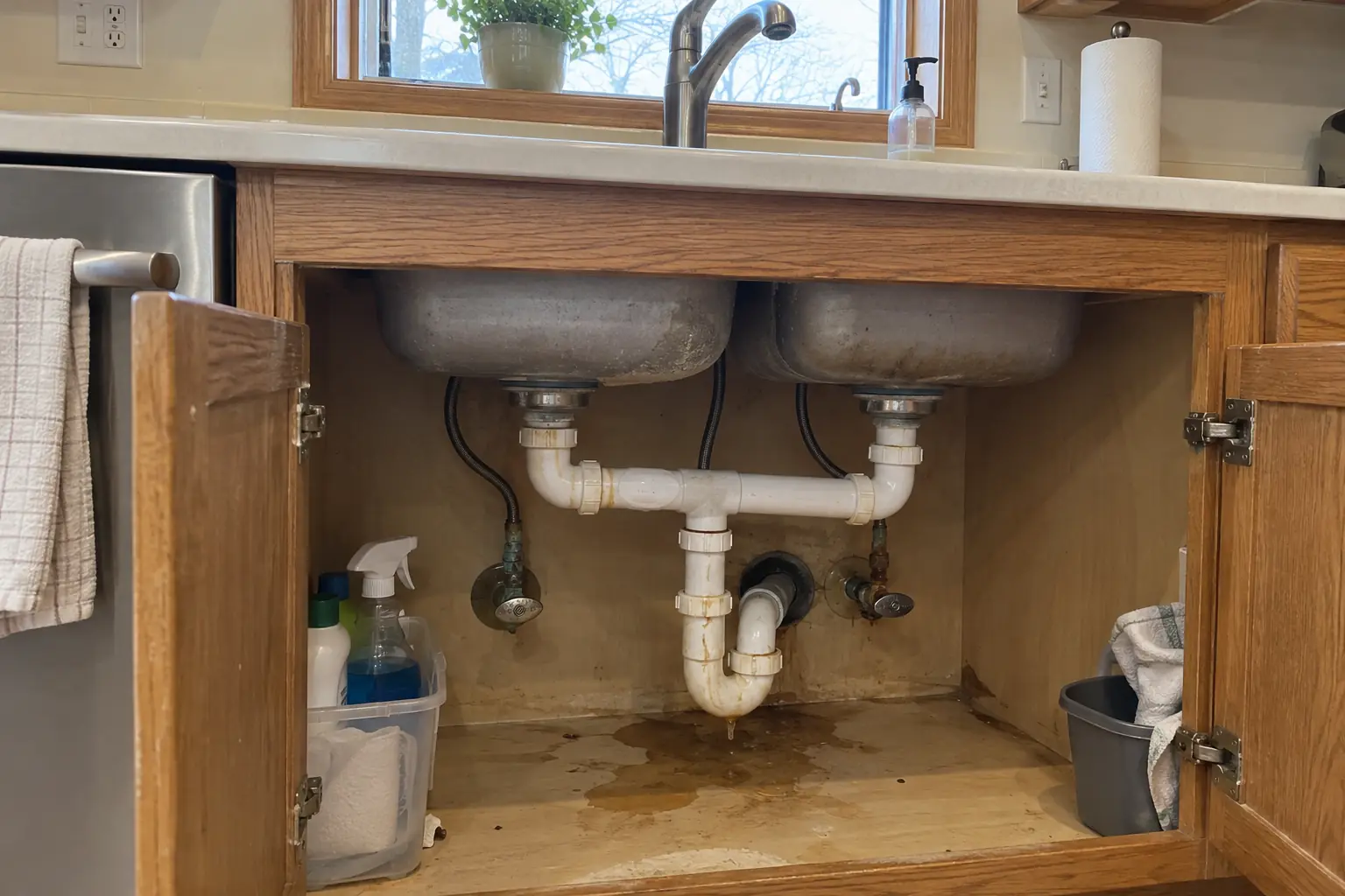 Kitchen Plumbing Services project in Northbrook, before