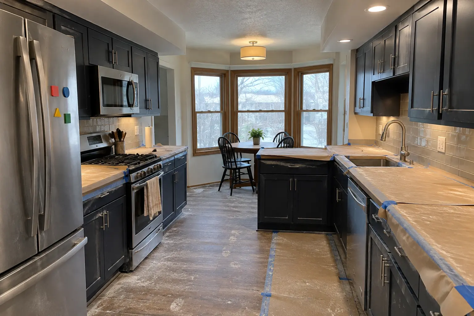 Post-Renovation Cleaning in a 1980s-1990s two-story colonial / tract house — before