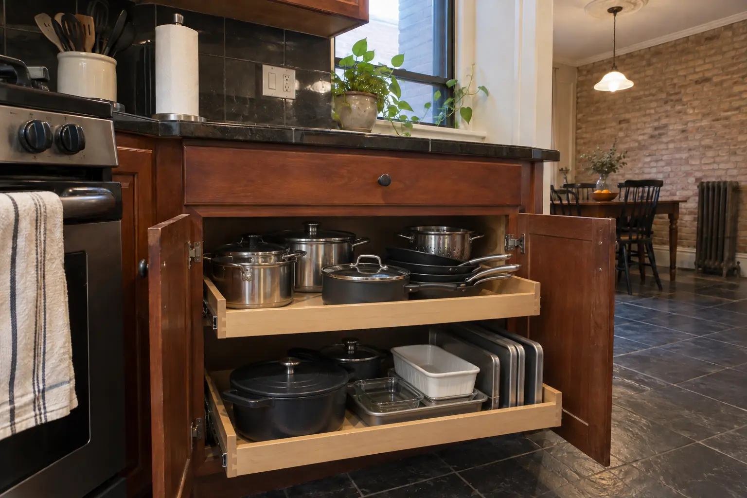 Pull-Out Shelves & Cabinet Organizers project in Oak Park