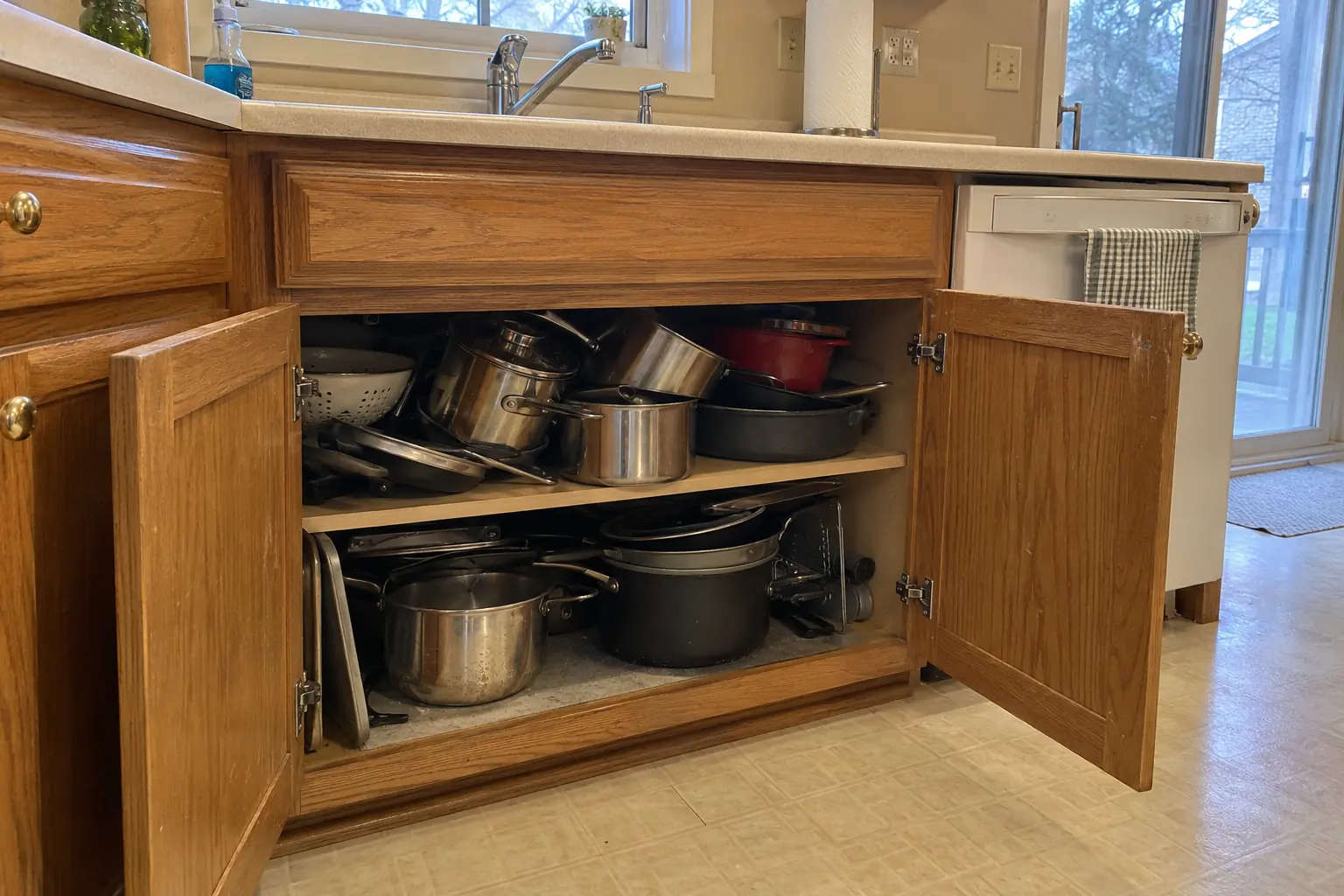 Pull-Out Shelves & Cabinet Organizers — before