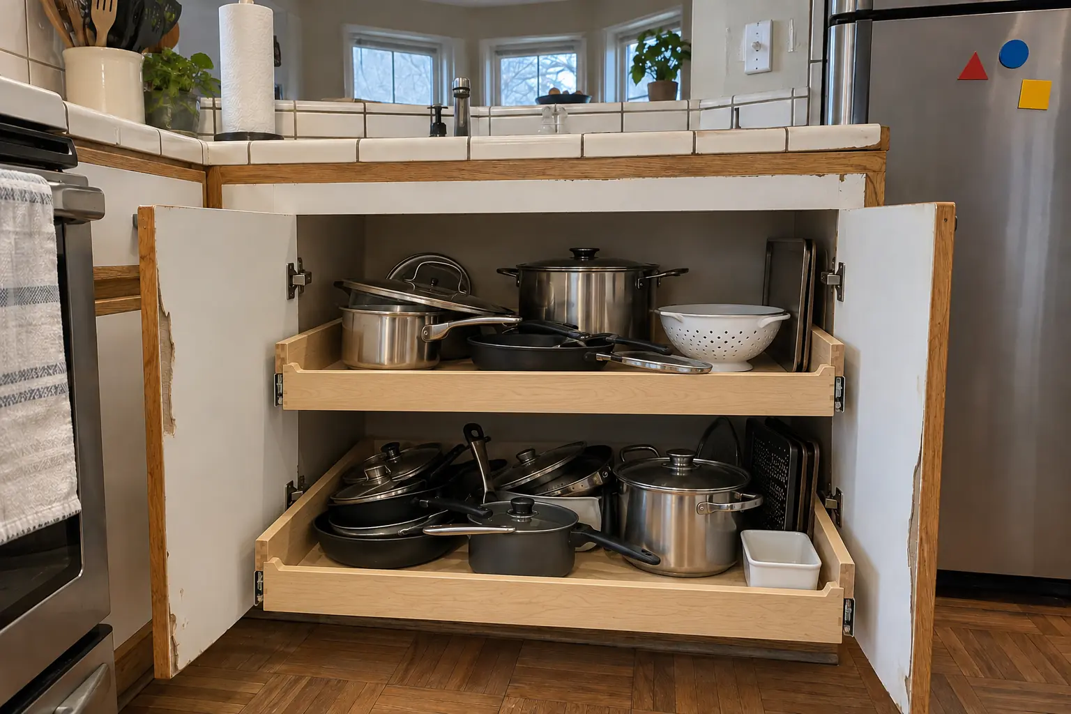 Pull-Out Shelves & Cabinet Organizers — after