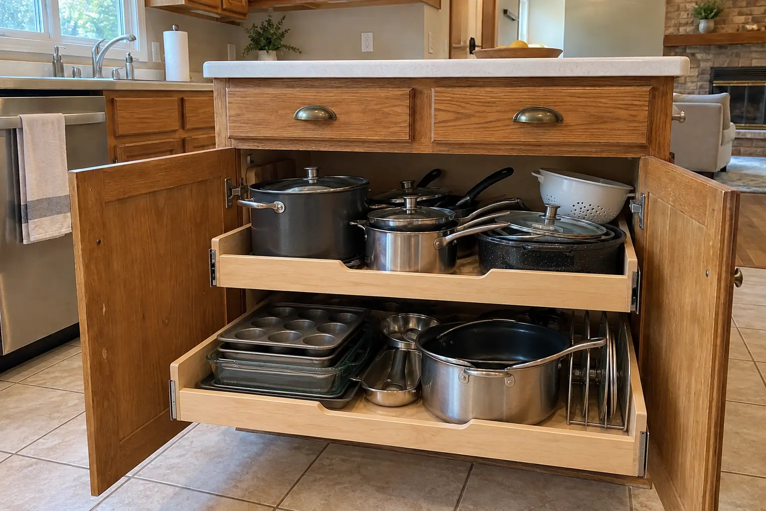 Pull-Out Shelves & Cabinet Organizers — after