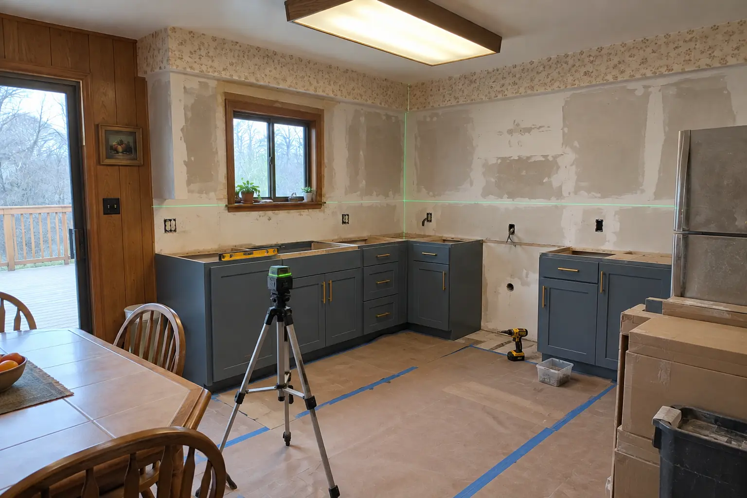 Kitchen Remodeling in a 1970s split-level / raised ranch / tract — in progress