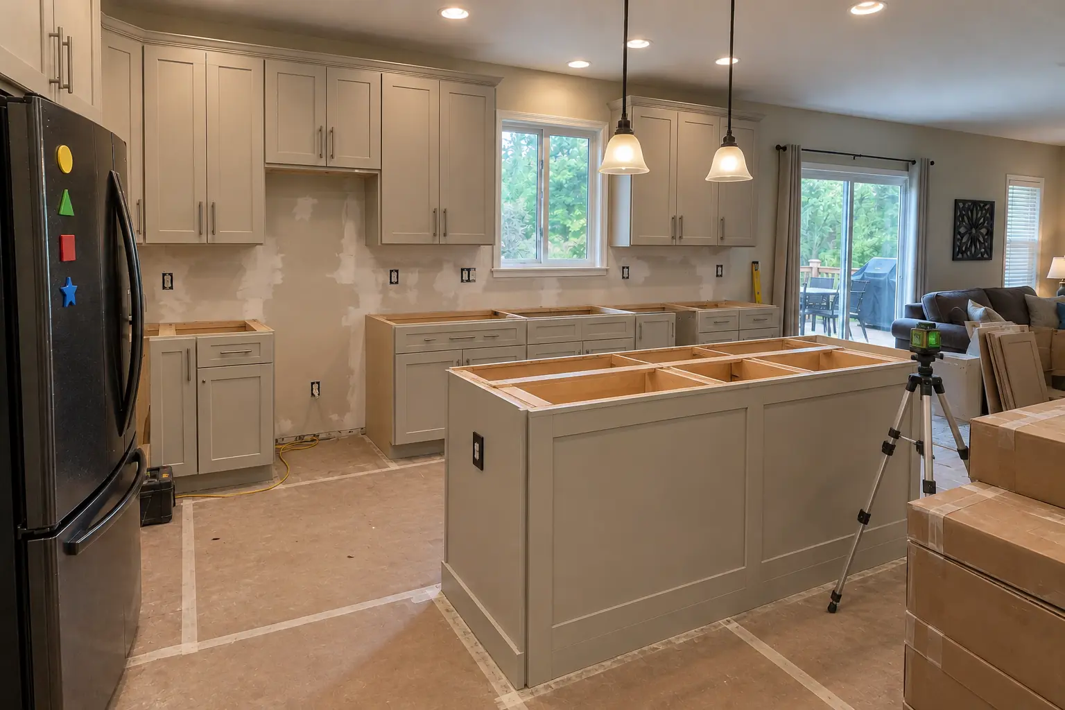 Kitchen Remodeling in a 2000s new construction — in progress