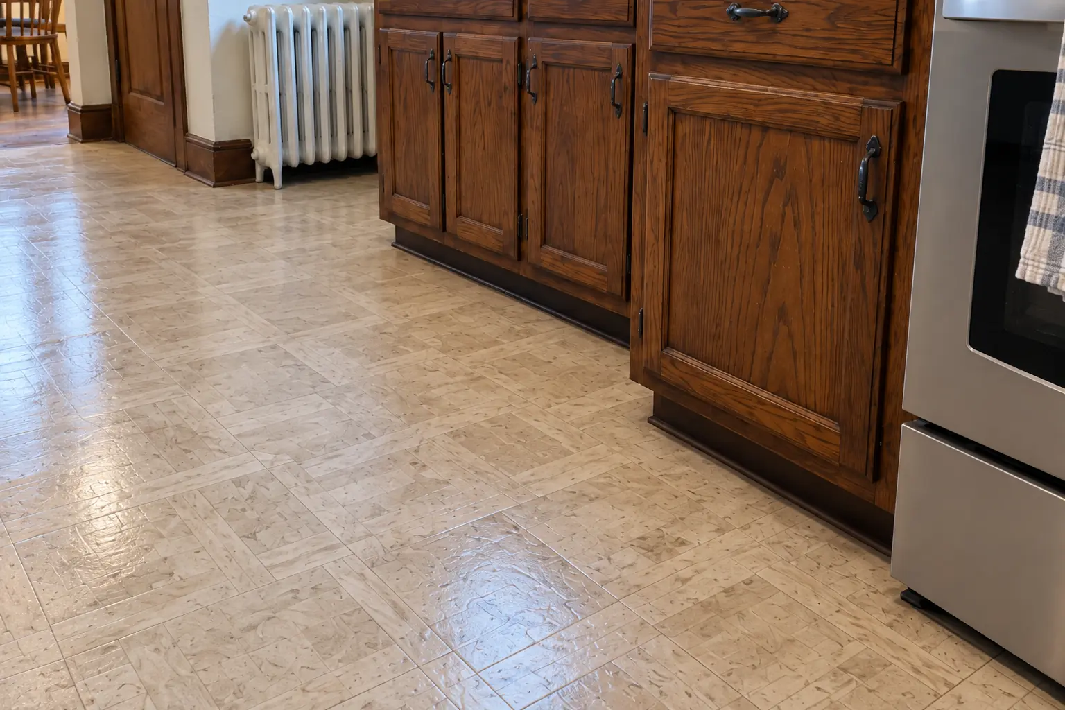 Kitchen Damage Restoration in a prewar house — detail