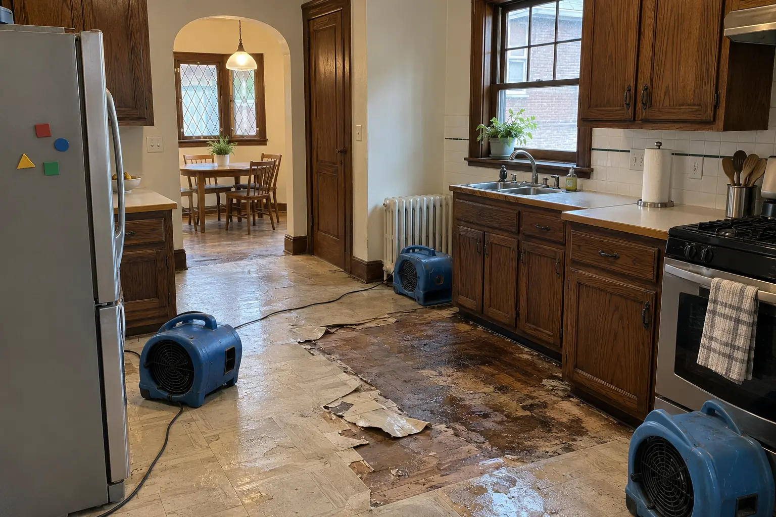 Kitchen Damage Restoration — before