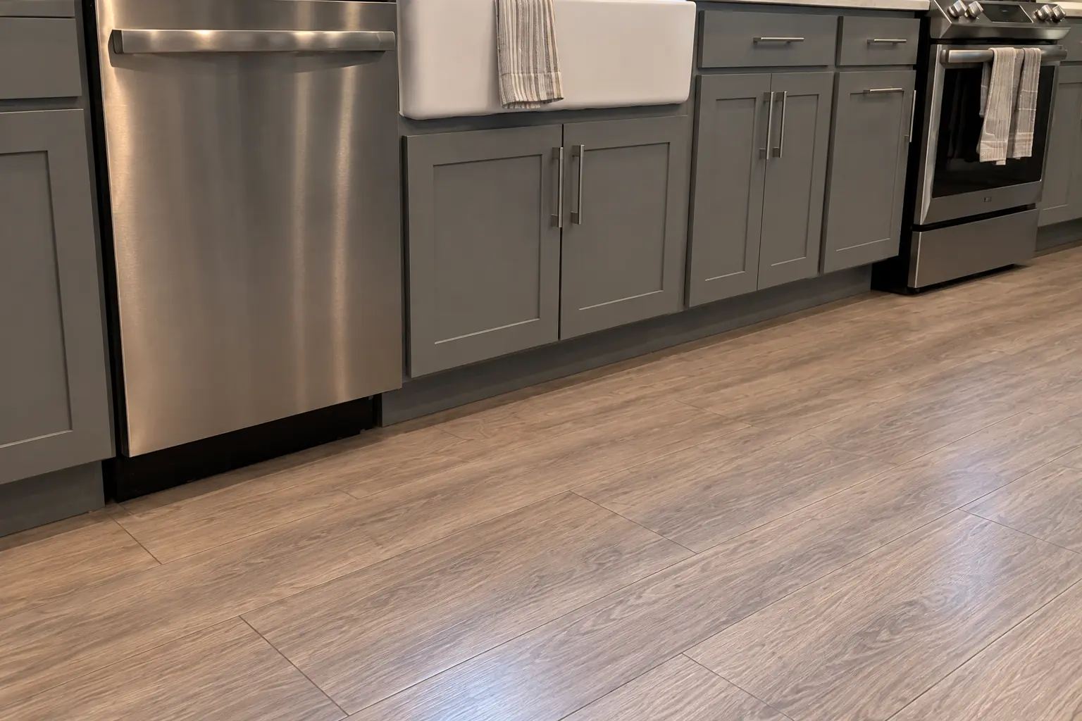 Kitchen Damage Restoration in a 2000s new construction — detail