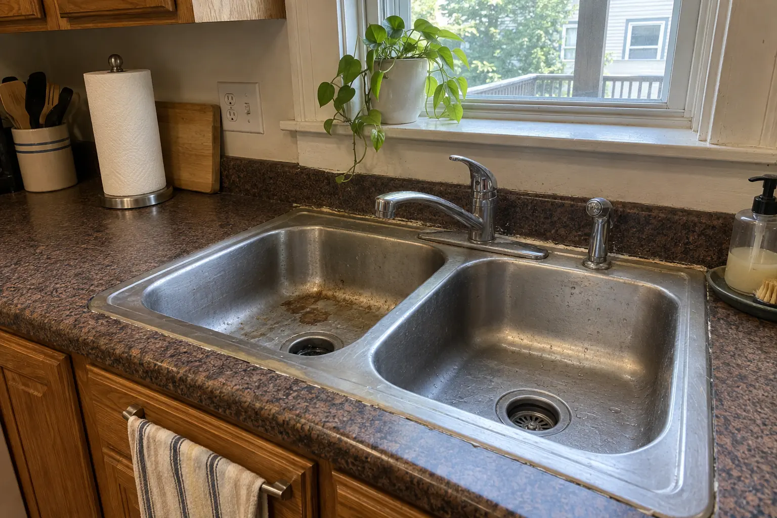 Kitchen Sink Installation & Replacement project in Evanston, before