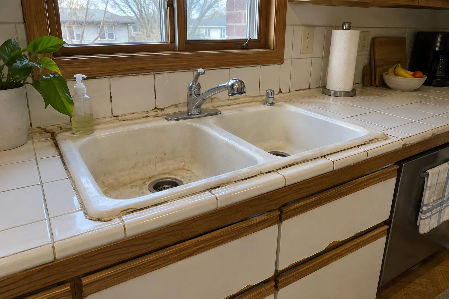 Kitchen Sink Installation & Replacement project in St. Charles, before