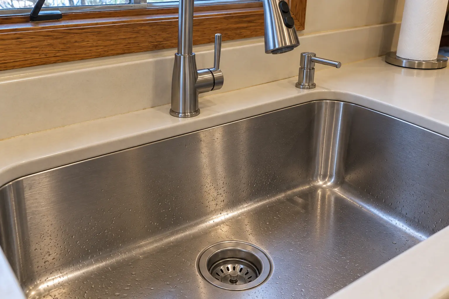 Kitchen Sink Installation & Replacement in a 1980s-1990s two-story colonial / tract house — detail