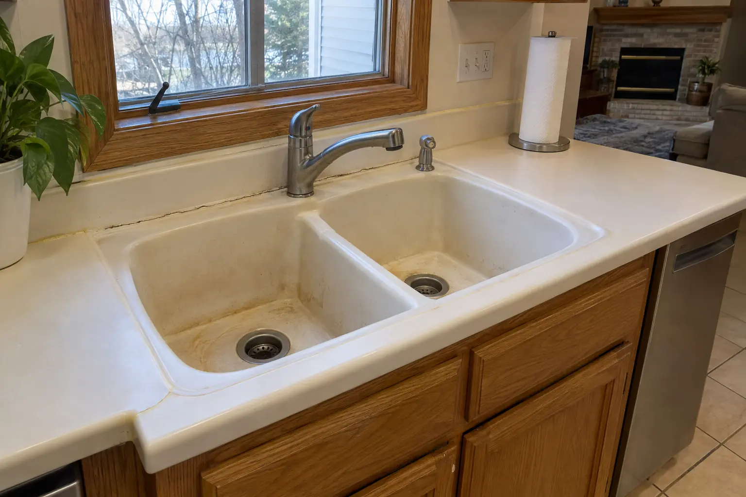 Kitchen Sink Installation & Replacement project in Hoffman Estates, before