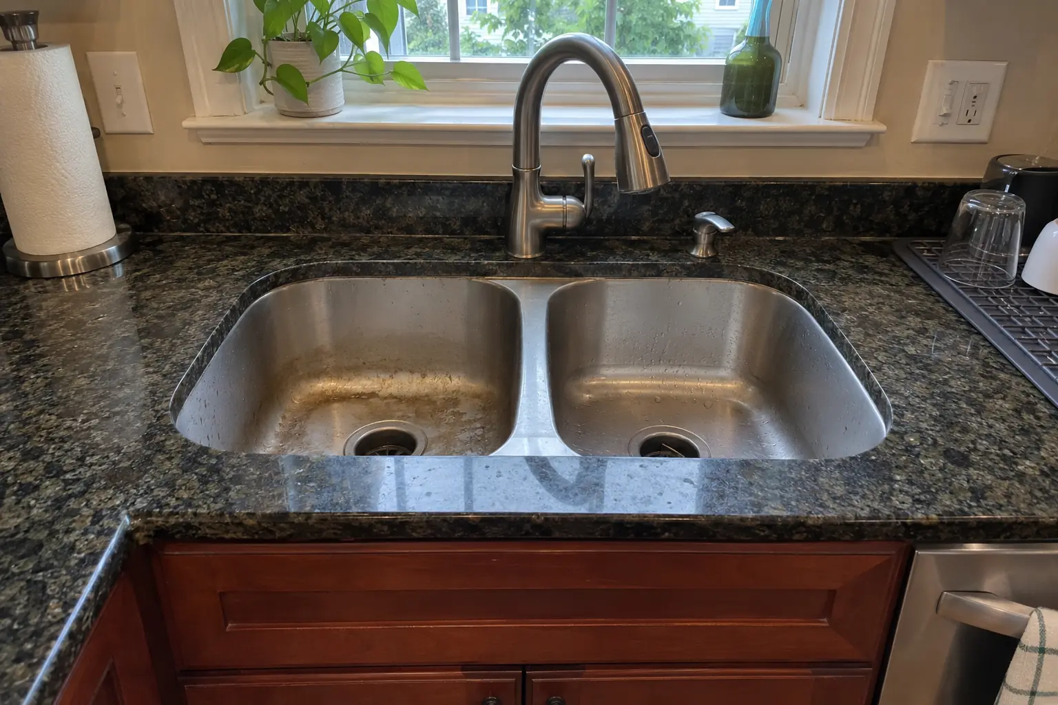 Kitchen Sink Installation & Replacement in a 2000s new construction — before